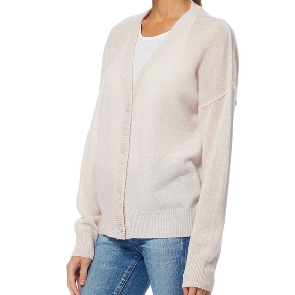 360 Cashmere Kristin Cashmere Cardigan Light Pink Small - Picture 12 of 13